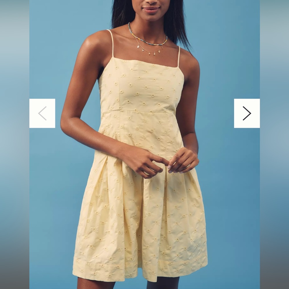 Iris Mini Dress - butter yellow